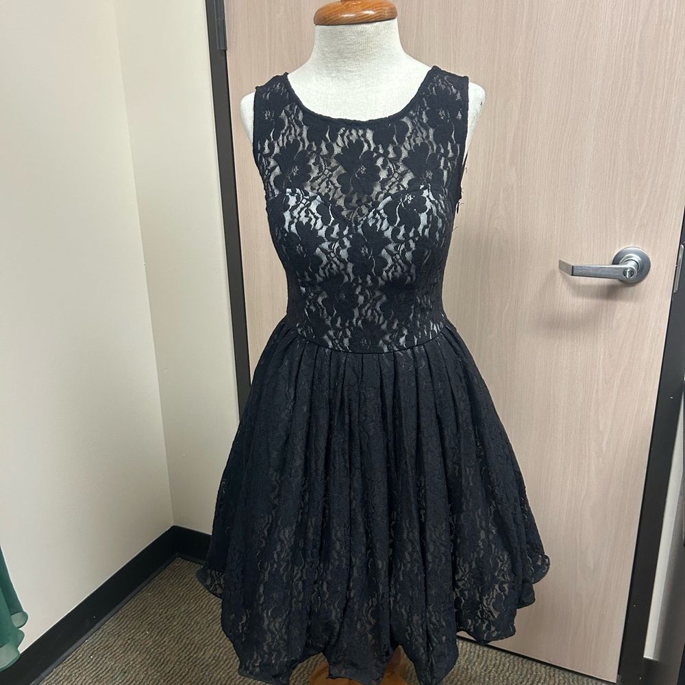 Chi Chi London Black Lace Mini Dress
